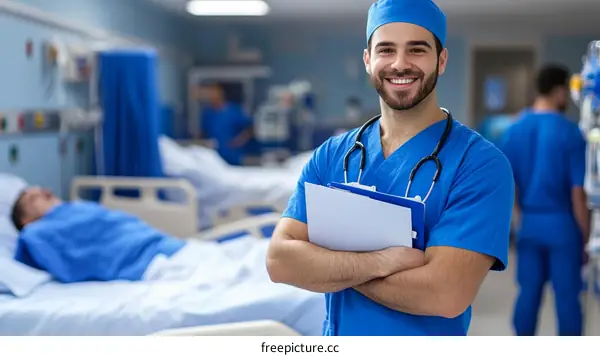 Medical Professional in Hospital Ward