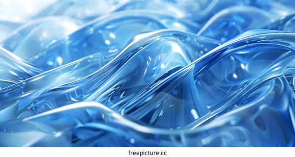 Blue Abstract 3D Rendering Illustration