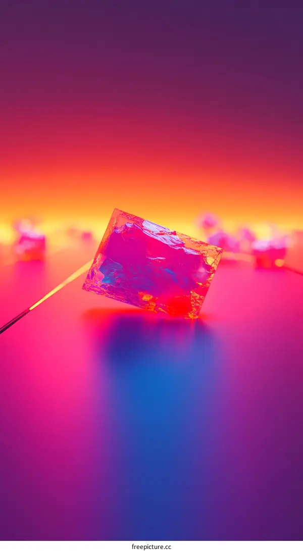Abstract Colorful Ice Cube Art