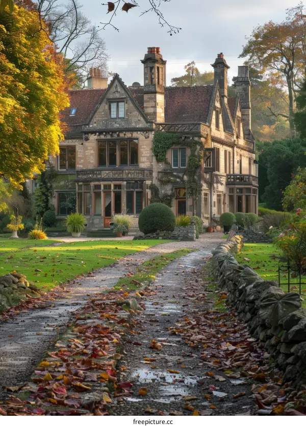 Autumnal English Country House