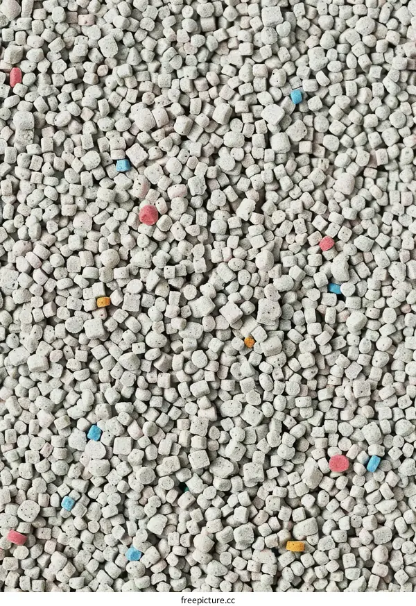 Clumping cat litter with various textures
