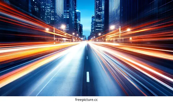 Night City Lights Motion Blur