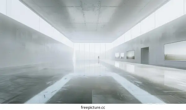 A Man in a Minimalist Hallway