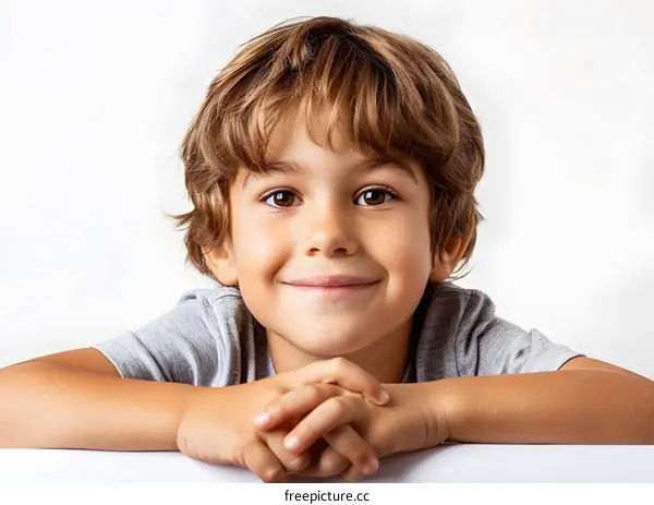 Portrait of a Smiling Little Boy