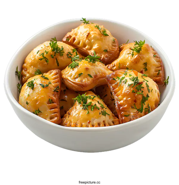 [Transparent Background PNG]A bowl of delicious pierogis