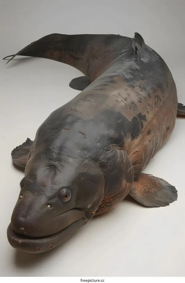 A preserved coelacanth fish