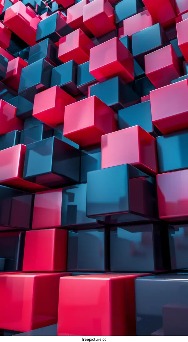 Abstract Geometric Cubes Pattern