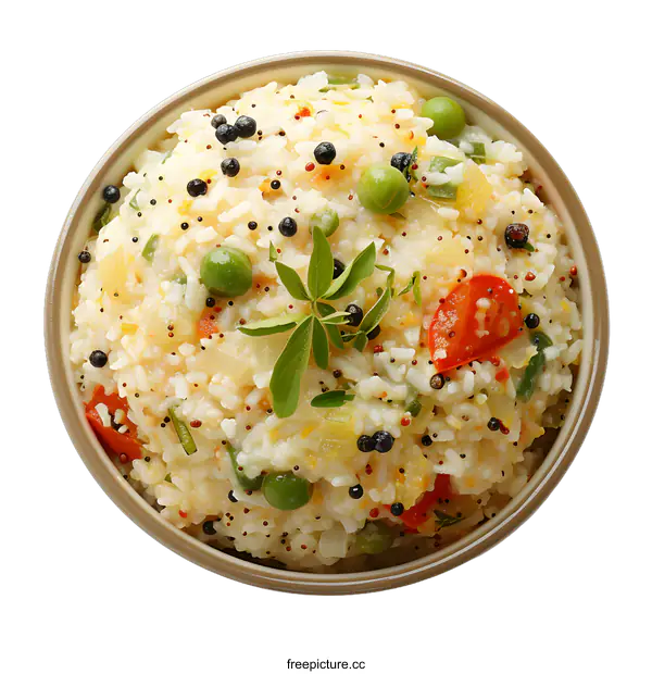 [Transparent Background PNG]Bowl of Vegetable Rice Dish