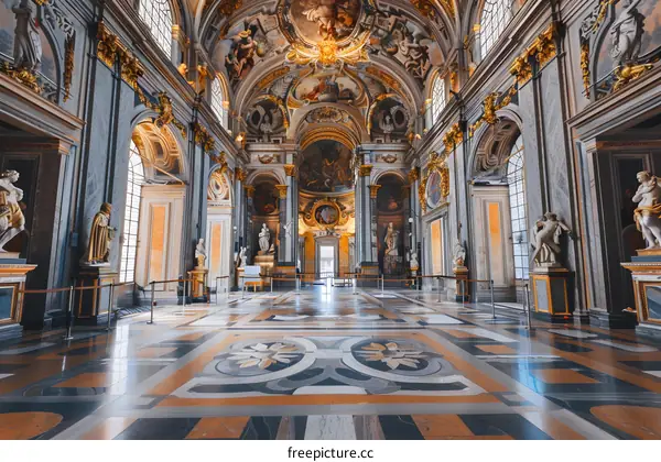 Interior of the Royal Chapel of the Palace of Caserta