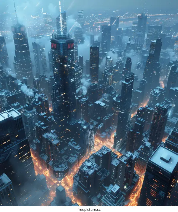 A Thriving Metropolis with Towering Skyscrapers