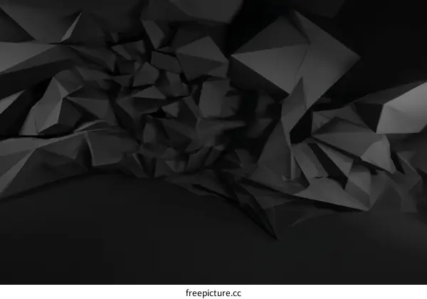 Abstract Geometric Black Polygonal Design