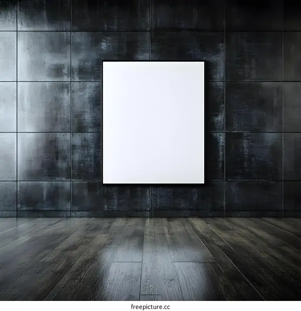 Blank Canvas Mockup On Brick Wall Interior