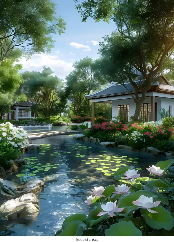 江南 Garden with lotus pond