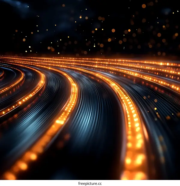 Abstract Futuristic Light Trails