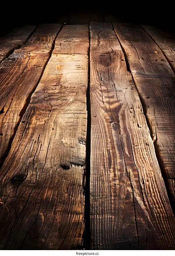 Rustic Wooden Planks Background Texture