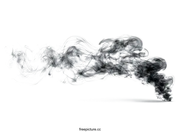 [Transparent Background PNG]Abstract Smoke Design on White Background