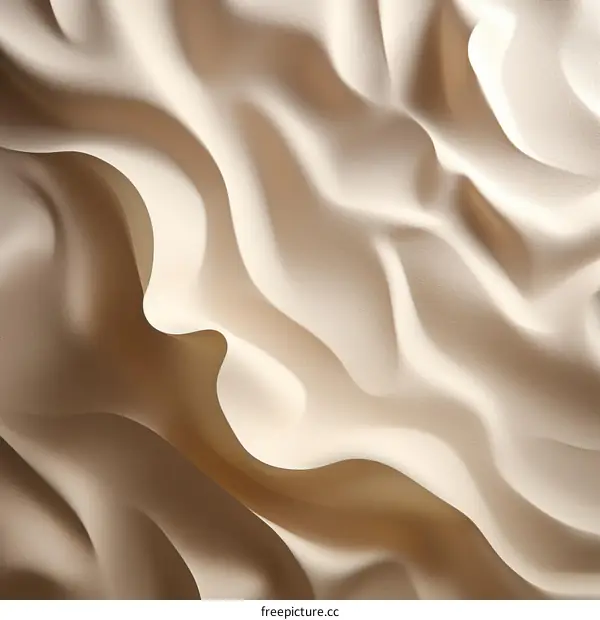 Light cream wavy fluid abstract background