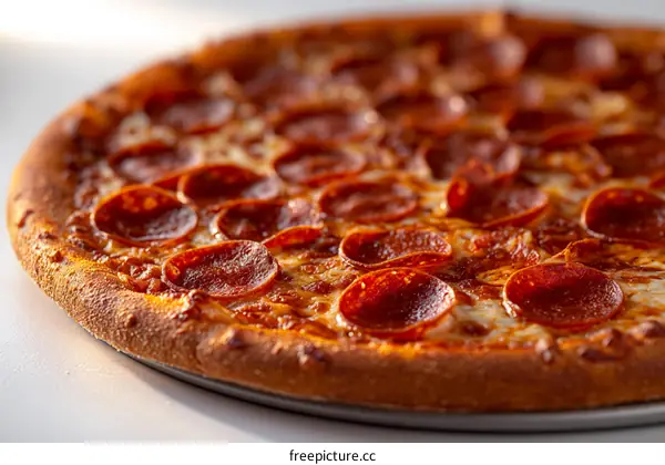 A delicious pepperoni pizza