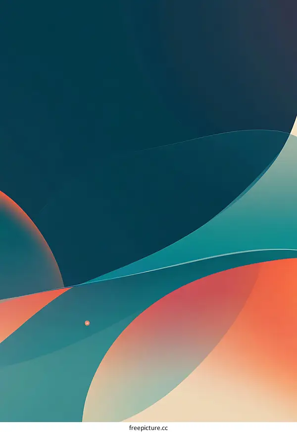 Abstract Colorful Shapes With Gradient Colors And Smooth Lines