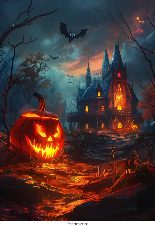 A spooky Halloween night