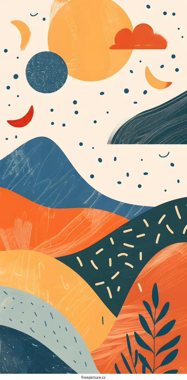 Abstract  Minimalist  Geometric Shapes  Color  Background