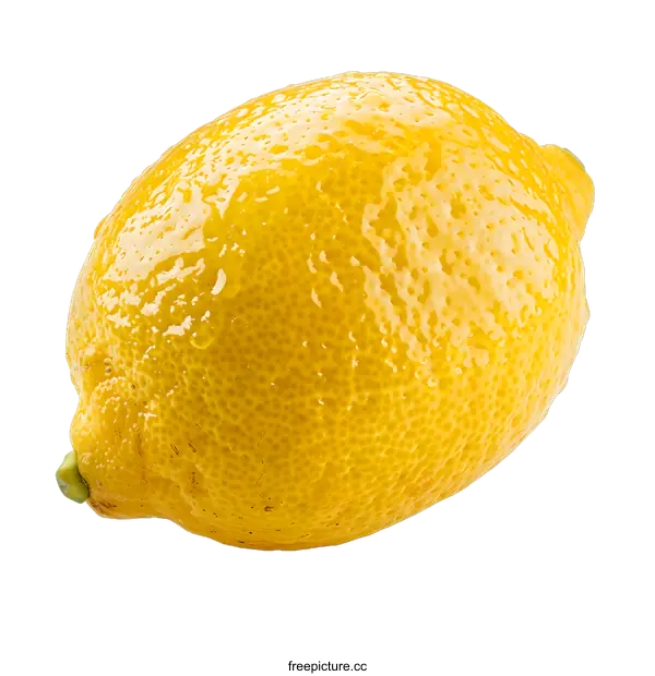 [Transparent Background PNG]Single Ripe Yellow Lemon