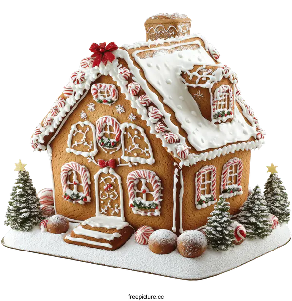 [Transparent Background PNG]Christmas Gingerbread House Decoration