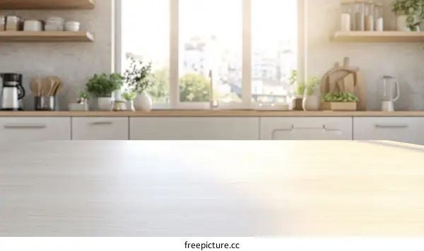 Modern Kitchen Tabletop Scene Illustration