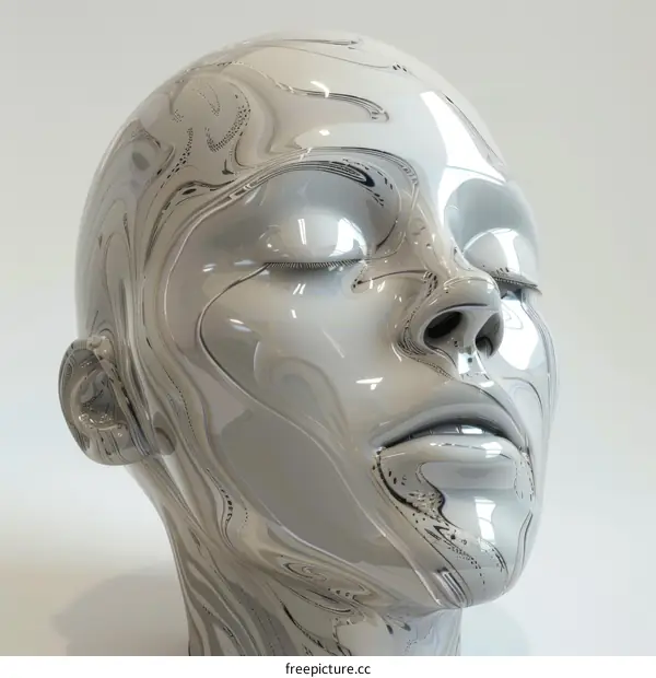 3D rendering of a womans face