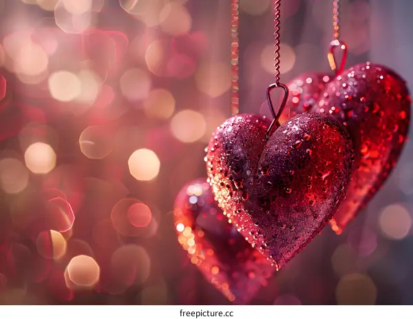 Red heart-shaped pendant