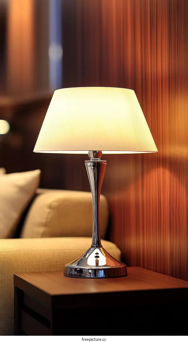 Elegant Table Lamp Illuminating a Cozy Corner