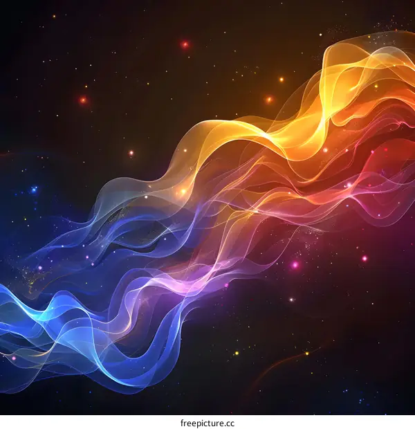 Abstract colorful wavy background