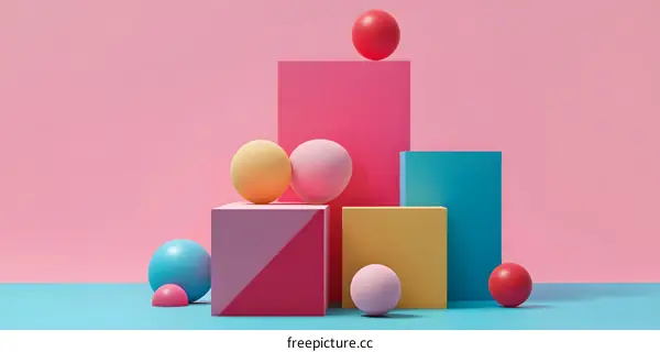 Colorful Abstract Geometric Shapes Background
