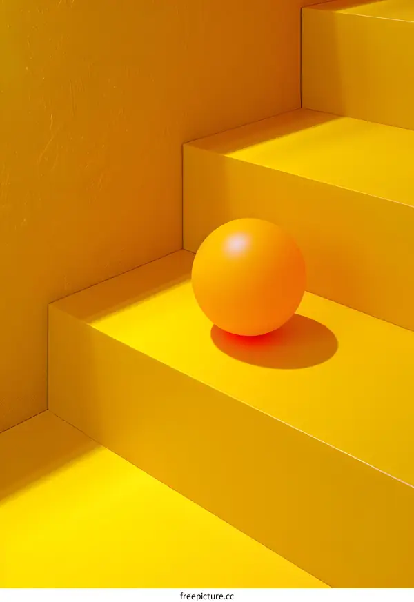 Abstract Yellow Background with Sphere