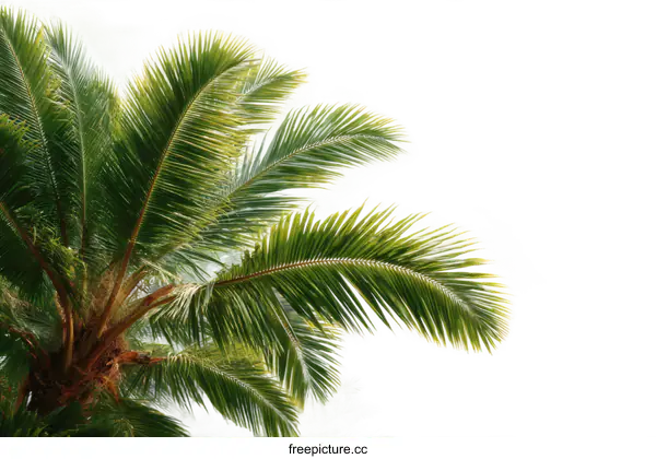 [Transparent Background PNG]Tropical Palm Leaves Background Image