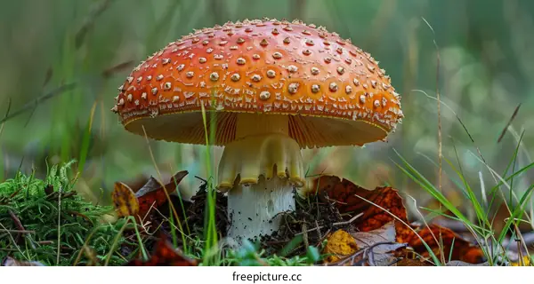 Red Mushroom with White Spots: Amanita Muscaria