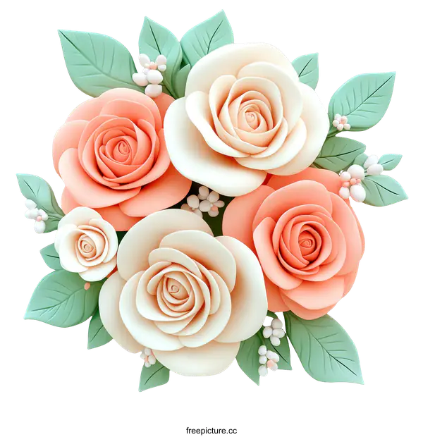 [Transparent Background PNG]Beautiful Artistic Floral Illustration