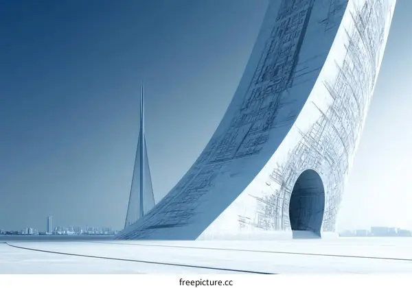 Futuristic Concrete Architectural Structure