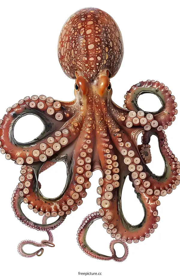 Octopus on White Background