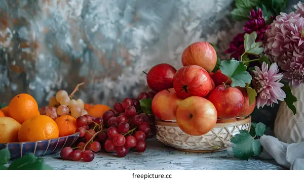 Still Life with Fruit and Flowers