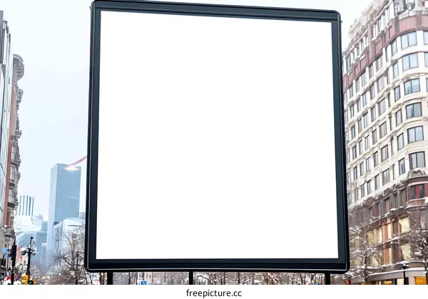 Blank Billboard Mockup in City