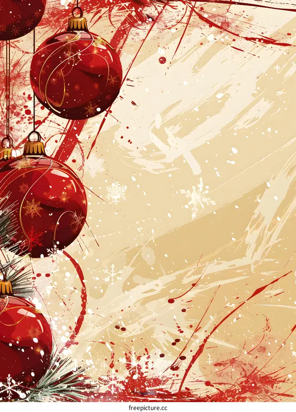 Christmas balls with Christmas decorations