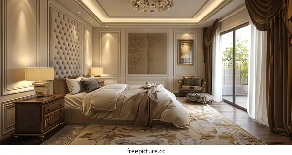 European-style luxury bedroom