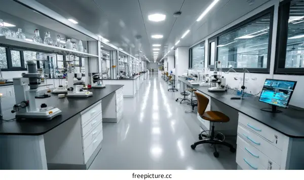 Modern Clean Laboratory Interior Design