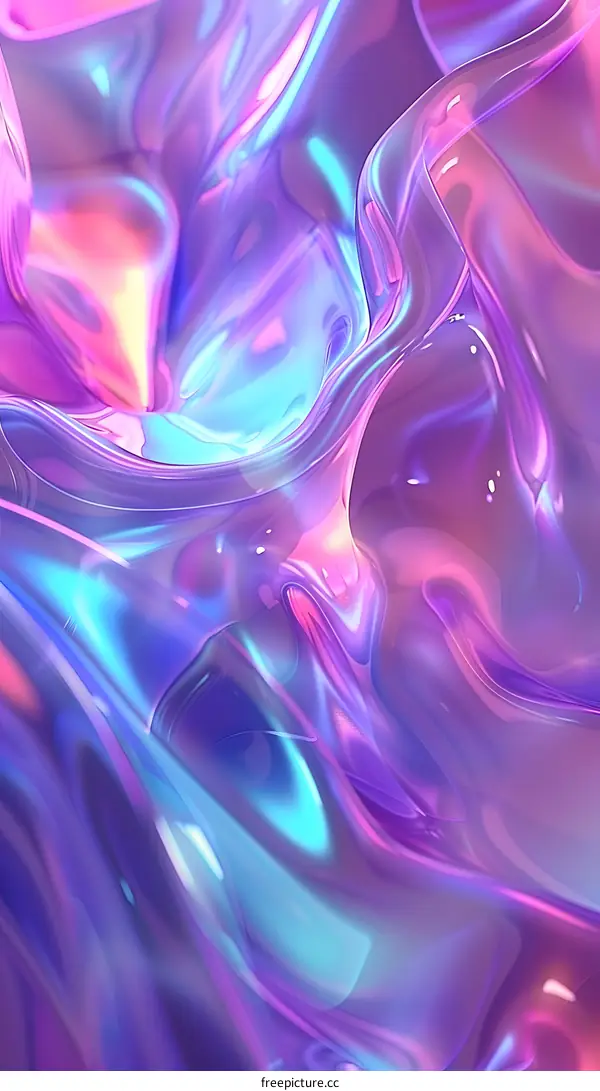 Abstract Iridescent Holographic Background