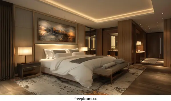 Luxurious Suite Bedroom at a Prestigious Hotel