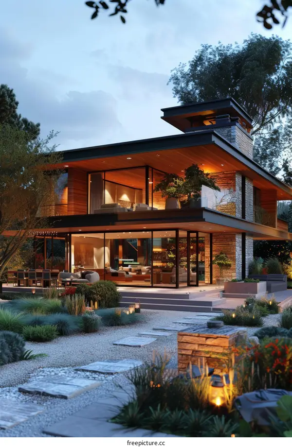 Modern Luxury Villa Nestled in Nature's Embrace