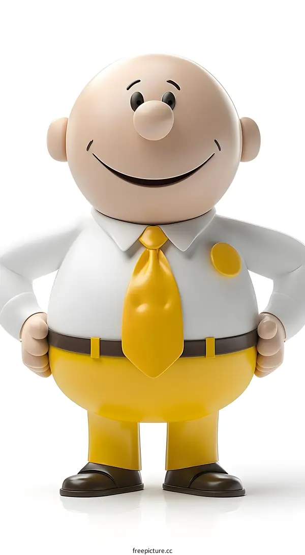 A 3D illustration of a businessman