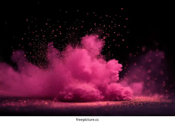 Pink Powder Explosion Abstract Background