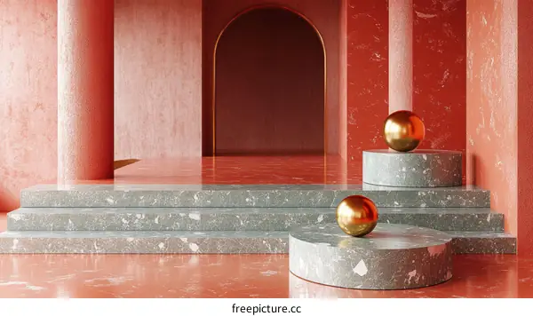 Modern Minimalist Interior Display Showcase